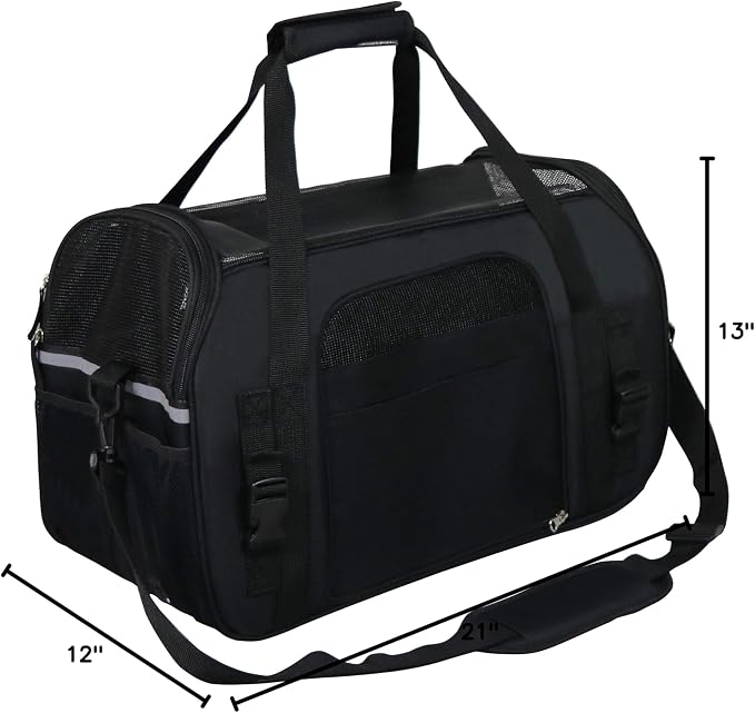EliteField Soft Pet Carrier Soft Sided Dog Puppy Cat Carrier Travel Bag - Image 8