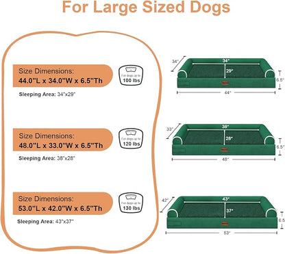 Large Dog Bed Orthopedic Washable: Jumbo Dog Bed Bolster Extra Large Dogs Egg - Image 6