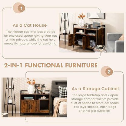 Giantex Cat Litter Box Enclosure - Image 6