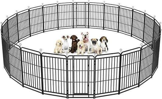 Heavy Duty Dog Playpen: 24 Steel Panels 47" Height, Square Steel Pipe by Committedtobetterpetlife