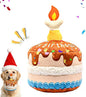 Dog Birthday Cake Toy, Interactive Crinkle Chew Toy by DFQ