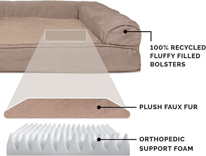 Furhaven Orthopedic Dog Bed for Large/Medium Dogs w/ Removable Bolsters & - Image 4
