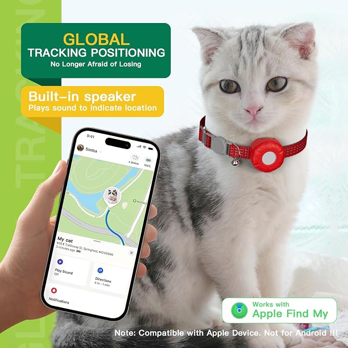 Cat GPS Tracker for Cats, Waterproof Pet GPS Tracker, Compatible - Image 3