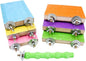 7 Pcs Bird Perch Stand Toy, Wood Parrot Stand Platform Colorful Sand Paw by Bac-kitchen