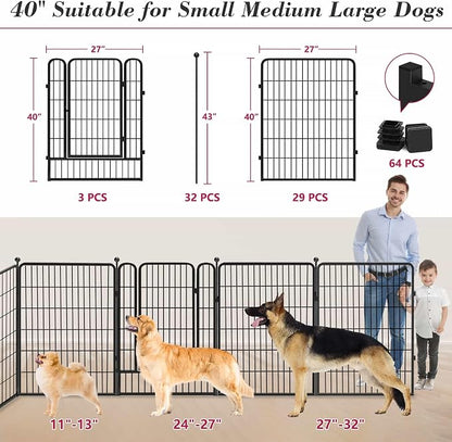 Dog Playpen 40 inch 32 Panels Indoor Outdoor Dog Pen - Image 3