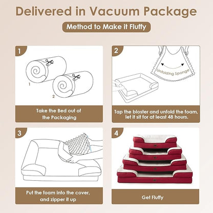 EHEYCIGA Orthopedic Dog Bed for Medium Dogs, Waterproof Memory Foam Medium Dog - Image 7