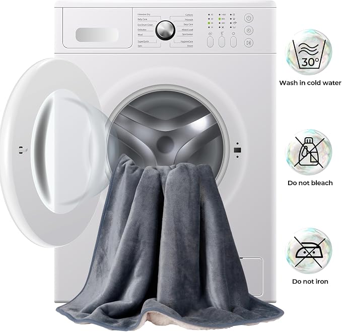 Sunheir Waterproof Blanket for Bed & Couch, Reversible Soft Sherpa Fleece - Image 5