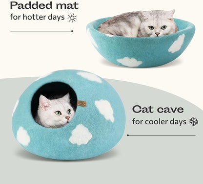 MEOWFIA Cat Cave – Premium Felt Cat Bed - Image 4