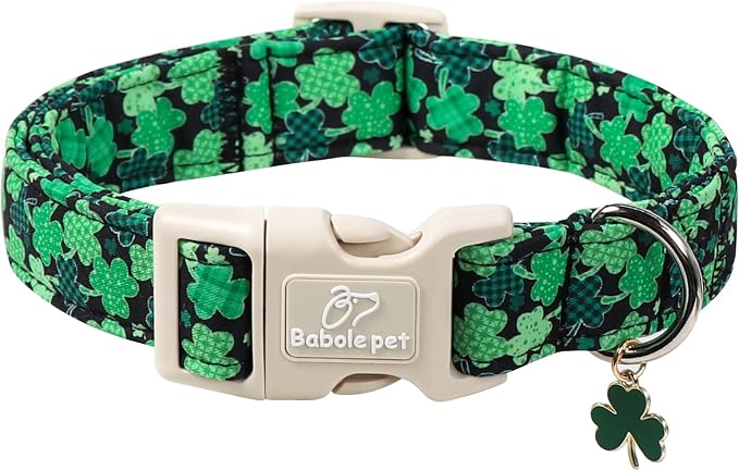 St Patricks Day Dog Collar for Small Dogs by Babolepet