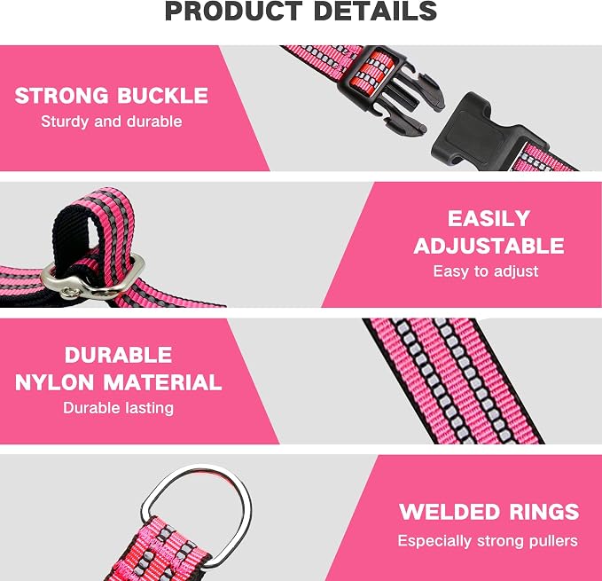 Hikiko Martingale Dog Collars Reflective Nylon Dog Collar - Image 2