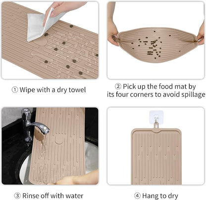 Ptlom Pet Placemat for Dog and Cat, Anti-Slip Waterproof Dogs Feeding Mat - Image 6