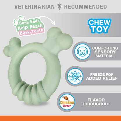 Nylabone Sensory Material Soothing Puppy Chew Toy Ring, Toys - Image 2