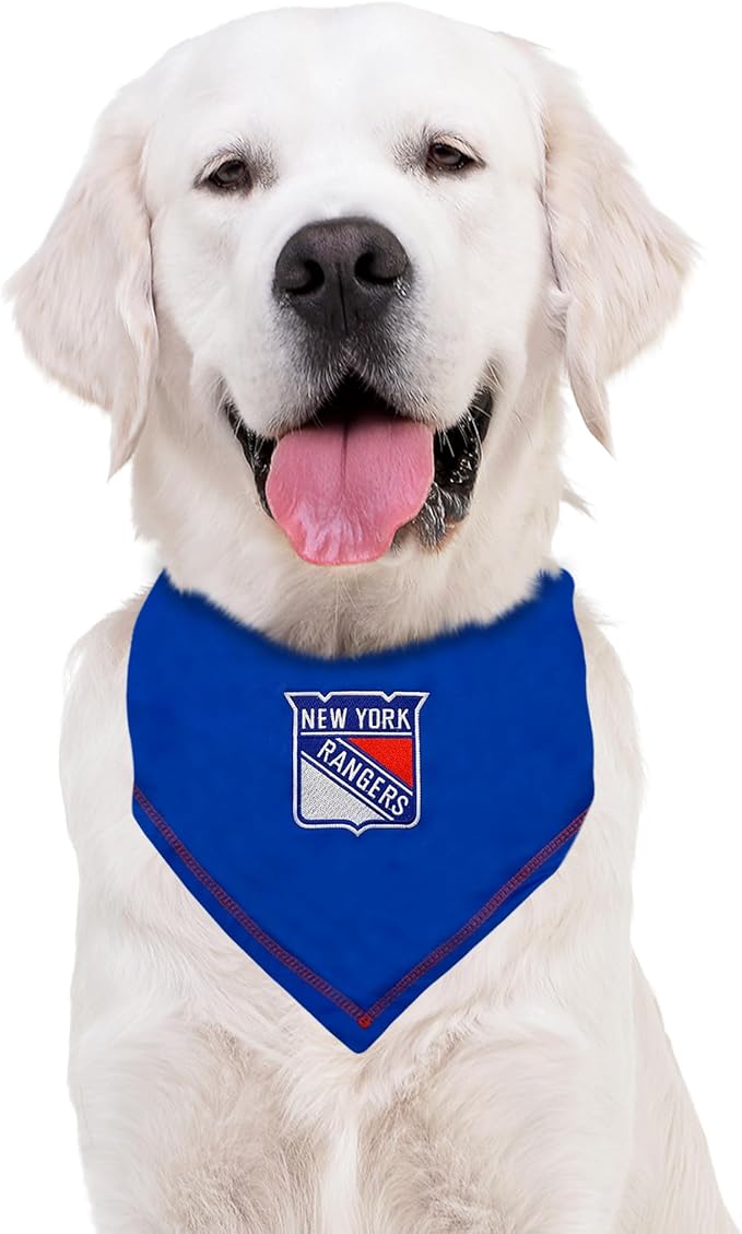 Pets First NHL New York Rangers TIE Bandana, Size Large/X-Large. Dog Bandana - Image 3