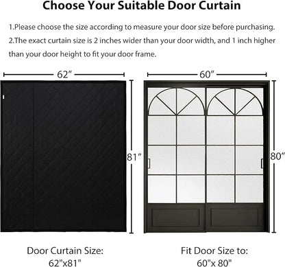 Reversible Wide Magnetic Thermal Insulated Door Curtain - Image 8