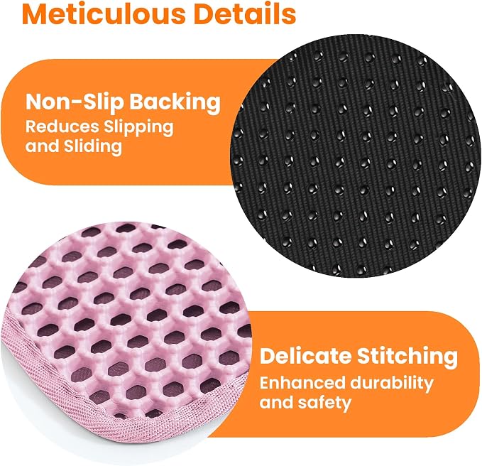 Cat Litter Mat, 24x18 Inches Large Double Layer Honeycomb Cat Litter Trapping - Image 8