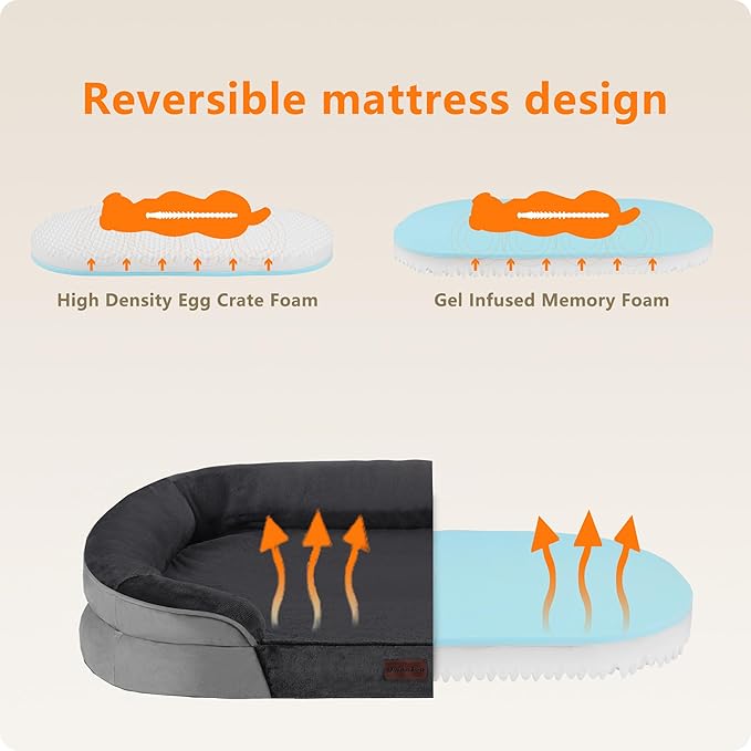 Dwanton Orthopedic Dog Bed for Extra Extra Large Dogs - Image 3