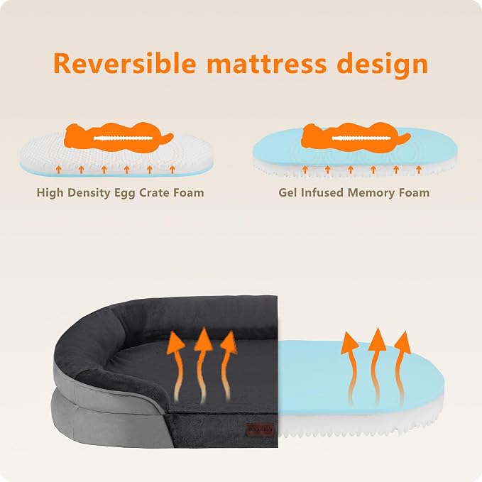 Dwanton Orthopedic Dog Bed for Large Dogs - Image 3