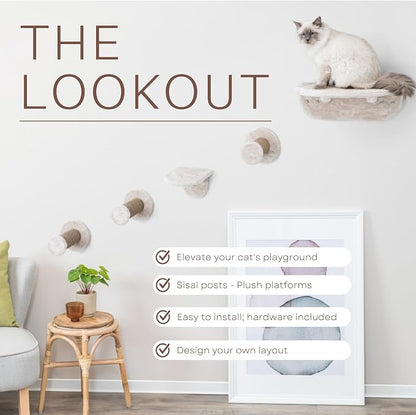 Trixie Wall Mounted Cat Lookout Set – Climbing Shelves - Image 3