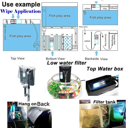 3W Aquarium Clean Light Fish Tank Algae Clean Light Green Water Clean Fish Tank - Image 3
