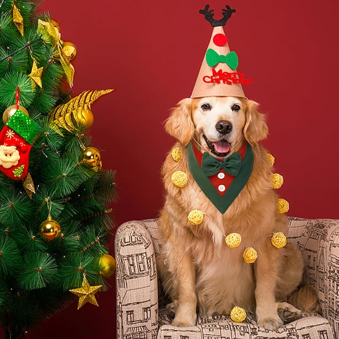 FUAMEY Dog Tuxedo Christmas for Medium Dogs, Dog Formal Suit Dogs Attire Pet - Image 4