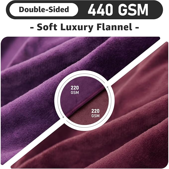 LOOBANI Waterproof Blanket for Bed: Reversible Soft Flannel Twin Bed Blanket - Image 6
