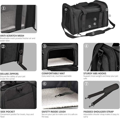Henkelion Large Soft Sided Cat and Pet Carrier - Image 3