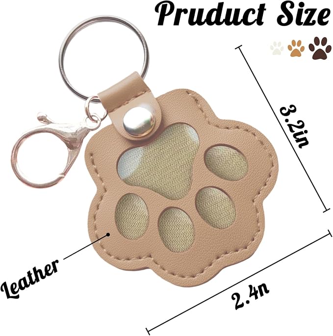 Dog Hair Keychain, Leather Pet Hair Collector Keychains, Pet Fur Keepsake Gift - Image 4