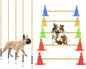 Dog Agility Training Hurdle Cone Set, Adjustable Dog Agility Equipment Obstacle by TINEPRY