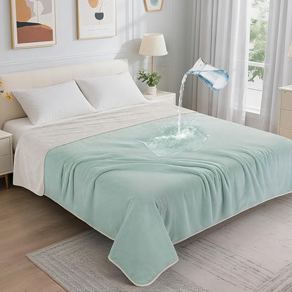LOOBANI Waterproof Blanket for Bed: Reversible Soft Flannel King Size Bed by LOOBANI