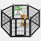 Dog Playpen for Indoor & Outdoor, 24 inch 6 Panels Metal Puppy Playpen for by Newsweetown
