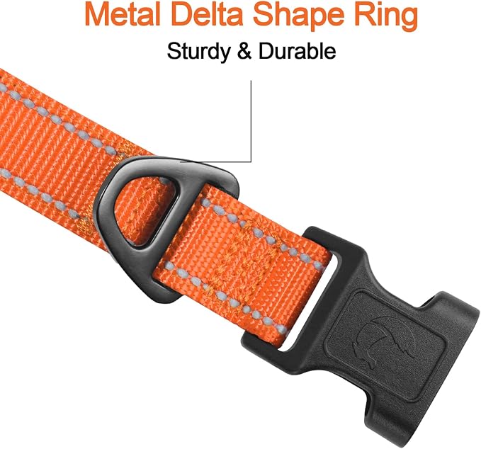 Joytale Reflective Dog Collar, Soft Neoprene Padded Breathable Nylon Pet Collar - Image 3