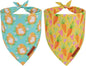 ADOGGYGO Easter Dog Bandana 2 Pack, Bunny Egg Carrot Print Pet Scarf Bib by ADOGGYGO
