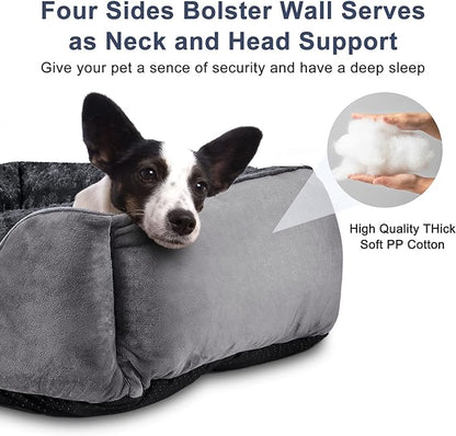 JOEJOY Rectangle Dog Bed for Large Medium Small Dogs - Image 2