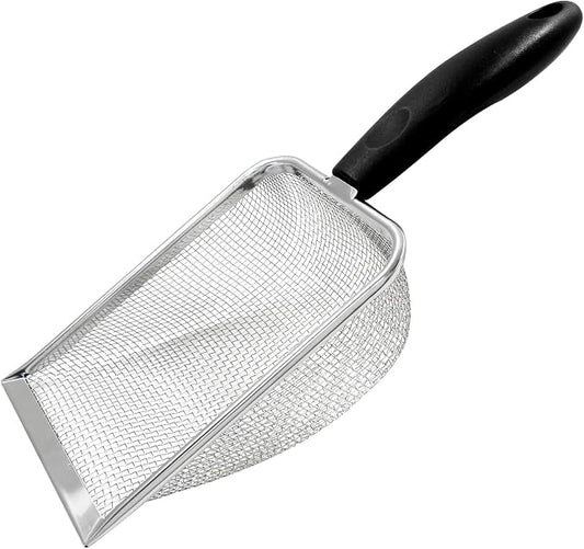 Hordion Cat Litter Scoop Stainless Steel Mesh Scooper, 2mm Mesh Non-Stick by Hordion