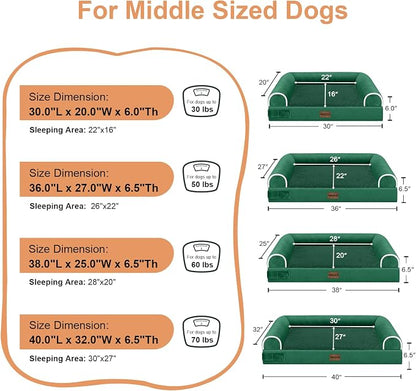 Large Dog Bed Orthopedic Washable: Beds Bolster XL Bed Medium Large Dogs Egg - Image 6
