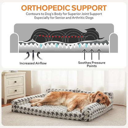 FURTIME Orthopedic Dog Beds Large Sized Dog, XXL Washable Memory Foam Pet Couch - Image 2