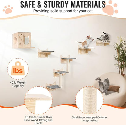 VEVOR Wall Mounted Cat Shelves and Perches - Image 3