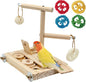 Interactive Wooden Bird Foraging Toy – Cage-Mounted Puzzle Feeder by Unknown