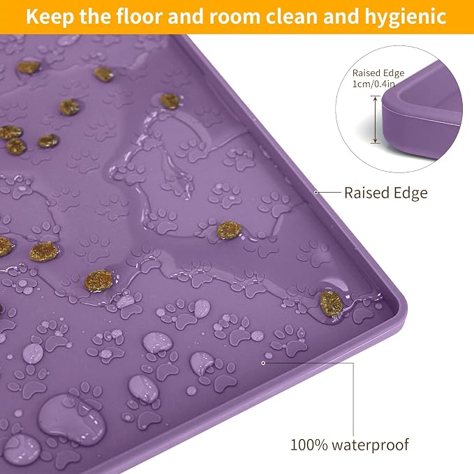Ptlom Dog Food Mat Anti-Slip Pet Bowl Mats - Image 6