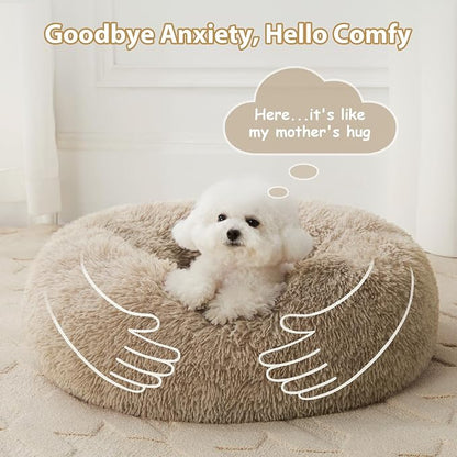 WNPETHOME Calming Dog Bed & Cat Bed, Anti-Anxiety Donut Small Dog Beds - Image 7