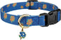 Cotton Handmade Dog Collar Cute and Distinctive Patterns Blue Rose by Fyeqyaou