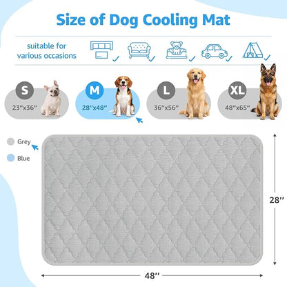 LOOBANI Dog Cooling Mat 28"x48"- Dog Cooling Pad Durable, Cool Blanket Machine - Image 4