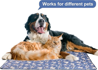 Dog Cooling Mat, Washable Dogs Cats Pet Non-Toxic Cooling Pads Summer Sleeping - Image 7