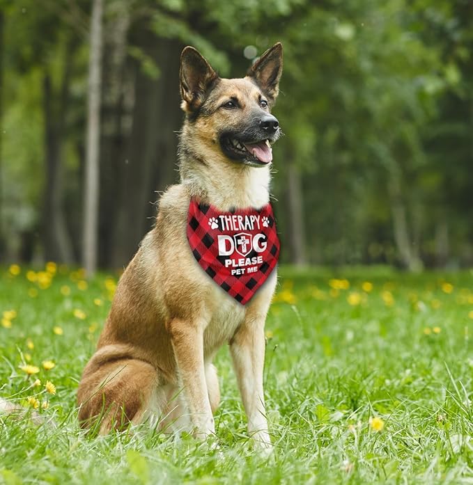 Dog Bandana, Emotional Support Animal Dog Bandana, Dogs Scarf Classical Printing - Image 4