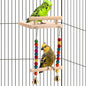 Natural Wood Bird Perch Swing by Unknown