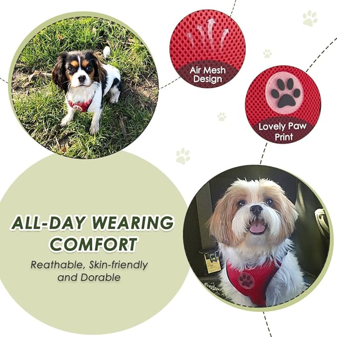 SlowTon Dog Seat Belt Harness for Car, Dog Car Harness Adjustable Mesh - Image 2