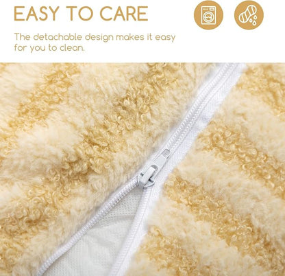 Hollypet Cat Bed Fluffy Plush Mutifuctional Double-Layer Soft Pet Couch - Image 7