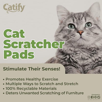 Best Pet Supplies Corrugated Cardboard Cat Scratcher Pads, and Fun Interactive - Image 4