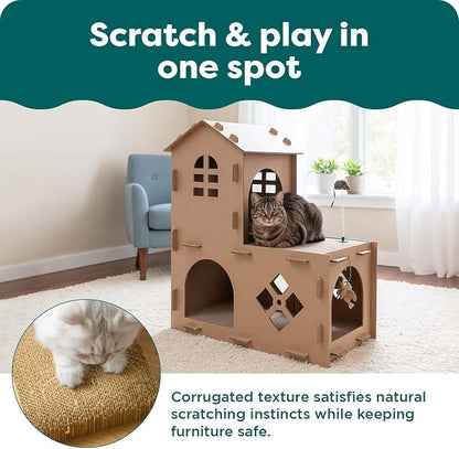 FurHaven Townhouse Multi-Level Cardboard Cat House - Image 6
