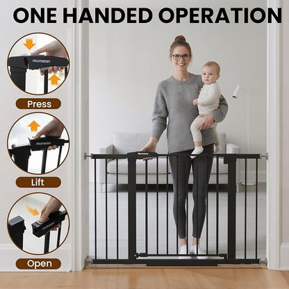 29.7-46" Extra Wide Baby Gate for Stairs, Pressure Mounted Dog Gate Indoor for - Image 6